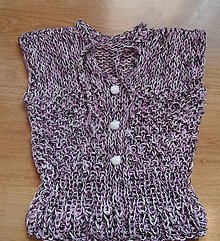 Detské oblečenie - topík - fialový melír V Ý P R E D A J - 6583795_