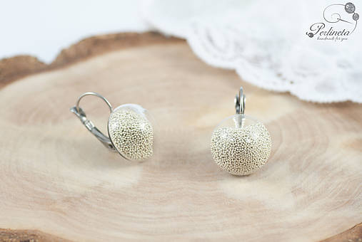 Náušnice - Bláznivé mikroguličky - Silver - 6588846_