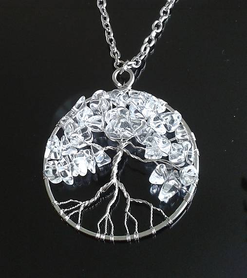 Náhrdelníky - Křišťálový strom života - AMULET - přívěšek - 6587140_