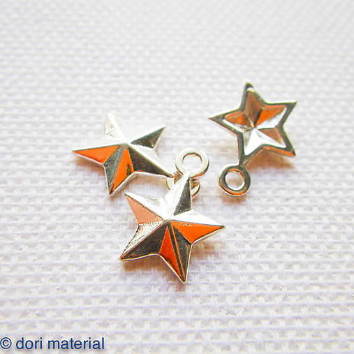 Komponenty - strieborná hviezdička Ag 925; 13,5 x 10,5 x 1,5 mm - 6594547_