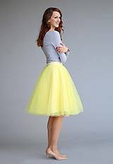 Sukne - Tylová sukňa žltá - 6605036_