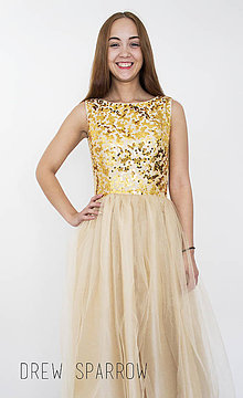 Šaty - Gold Gold Dress -50%! - 6611045_