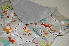 Detský textil - BABY deka s cestičkou a autíčkami - 6609574_