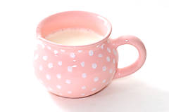 Nádoby - Ružový mliečník s bodkami - 6608581_
