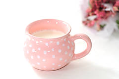 Nádoby - Ružový mliečník s bodkami - 6608582_