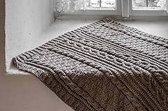 Úžitkový textil - pletená deka Anežka - 6613245_