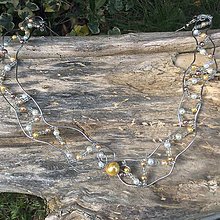 Náhrdelníky - náhrdelník nerezový s perličkami - 6617530_