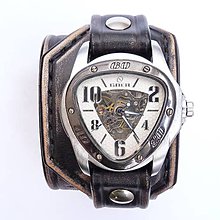 Náramky - Pánske kožené hodinky s venovaním II - 6615146_