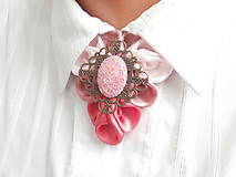 Náhrdelníky - Elegancia a la Chanel - ružový vintage náhrdelník II.   - 6617197_