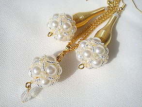Sady šperkov - Sada-bielo zlatá  - 6619476_
