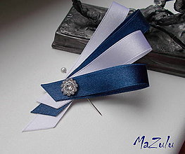 Svadobné pierka - svadobné pierko"námornícka modrá" - 6630345_