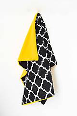 Detský textil - _BUVI... ČB & žltá... deka pre najmenších ♥ - 6640790_