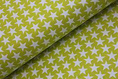 Detský textil - Stars on green - 6641317_