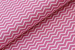 Detský textil - Zig zag dark pink - 6641323_