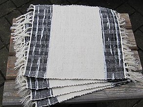 Úžitkový textil - PRESTIERANIE tkané 40 x 40 cm čierna - 6637434_