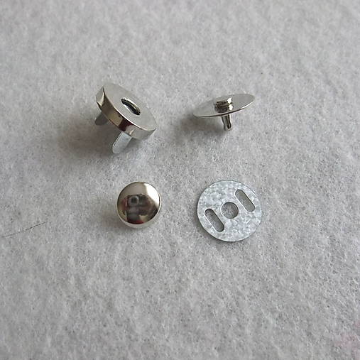 Galantéria - Magnetické zapínanie 18 mm Ni s nitom - 6638395_