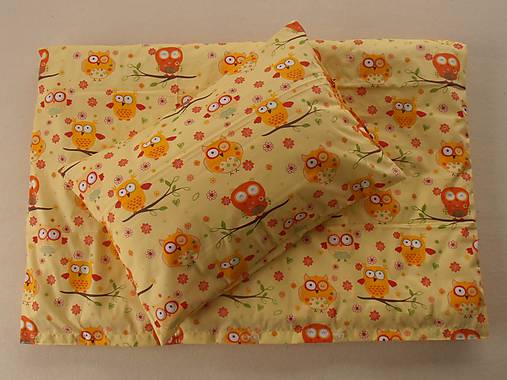 Detský textil - Detské obliečky bavlnené 100 x 140 / 40 x 60 cm  SOVIČKA - 6641390_