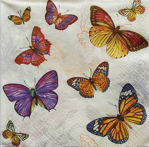 - S677 - Servítky - motýle, motýliky, butterfly - 6647217_