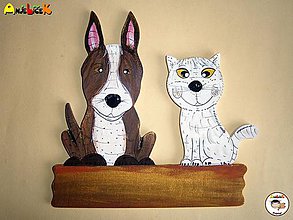 Tabuľky - Menovka - psík a mačička - 6647389_