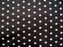 Textil - Úplet hviezdičky - čierna - 6650792_