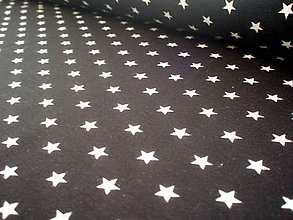 Textil - Úplet hviezdičky - čierna - 6650790_