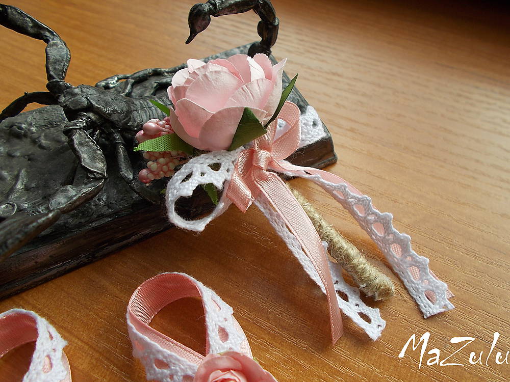 vintage svadobné pierko v ružovom II.