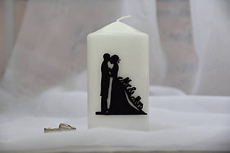 Svietidlá a sviečky - sviečka svadobná - 6662178_