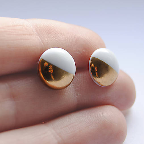 Náušnice - Napichovacie náušnice / Pecky gold - 6659497_