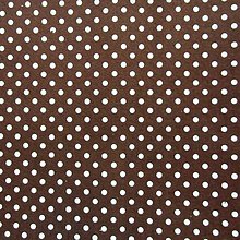 Textil - Filc s potlačou - 20x30 cm, hrúbka 1 mm - bodkovaný (hnedý) - 6664257_