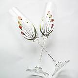 Nádoby - Ručne maľované svadobné poháre "Spring" - 6663737_