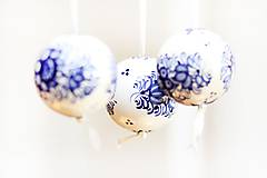 Dekorácie - Modré dekoračné gule - 6665108_
