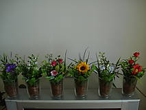 Dekorácie - vázičky s kvetinkami.. - 6670084_