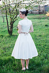Šaty - elegantné jednoduché svadobné šatky pre sl.E - 6672615_