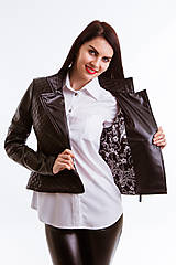 Bundy a kabáty - Koženkový kabát čierny Limitovaná edícia - Výpredaj - 6679594_