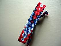 Náramky - Modročervený náramek ♣ - 6680991_