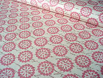 Textil - Bavlna Paris Blooms and Script Pink - 6687847_