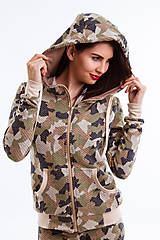 Bunda s kapucňou  Army  Camouflage  maskáčová