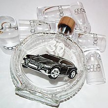 Nádoby - Ručne maľovaná fľaša auto k narodeninám:) Audi 9 na želanie - 6693370_