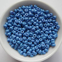Korálky - Rokajl 3mm pravidelný-10g (modrá lila) - 6694466_