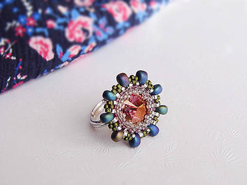 Prstene - Prsteň so Swarovski krištáľom - Crystal Lilac Shadow - 6695657_
