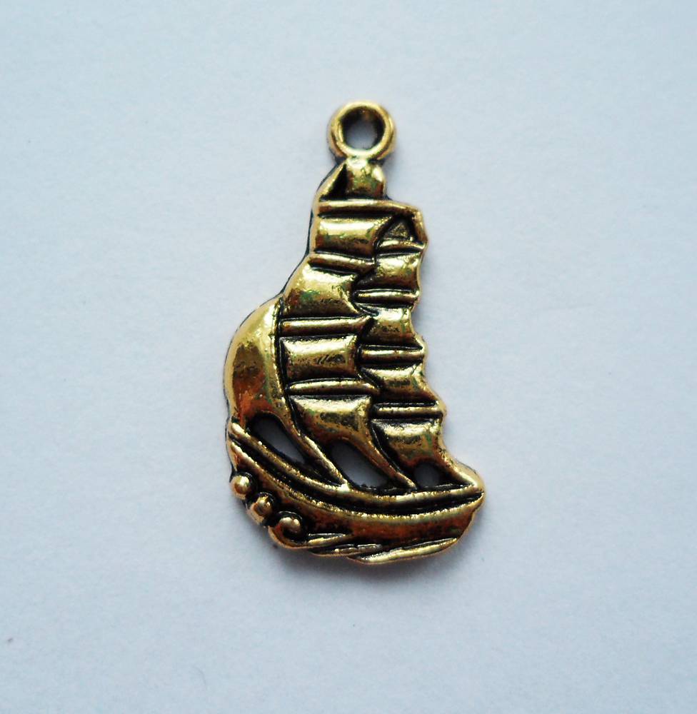 Prívesok-loďka-1ks (13x20mm-st.zlato)