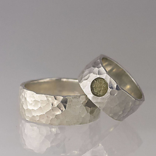 Prstene - Strieborný zásnubný prsteň s prírodným drahokamom - Natura - 6702359_