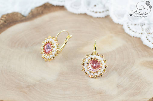 Náušnice - Rose Gold 24KT - 6705597_