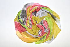 Šatky - Hodvábna, ručne maľovaná šatka inšpirovaná dielom amerického umelca ROTHKA. - 6706505_