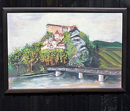 Obrazy - Oravský hrad  - maľba - 6706734_