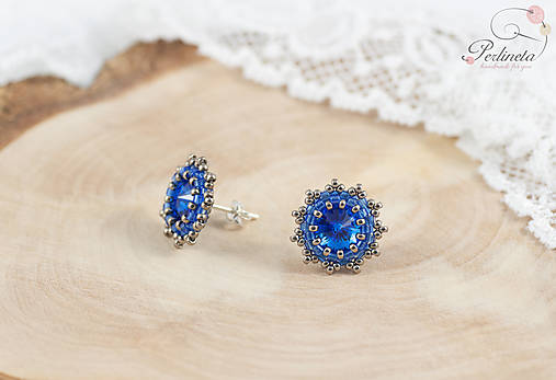 Náušnice - Mini Sapphire - 6709927_