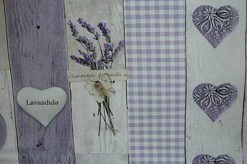 Textil - Látka Levanduľa a gombíky digi - 6715196_