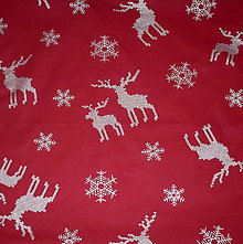Úžitkový textil - Obrus vianočný - bordový - 6719376_