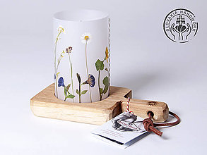 Svietidlá - Robustus Svietnik s kvetinovým tienidlom - lúčne kvietky - 6723053_