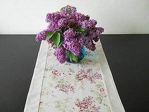 Úžitkový textil - Štóla - béžovo fialová - 6725281_